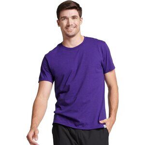 ✨Men's Blue Athletic Cotton Blend Short Sleeve Tees Wicking Protection Shirt